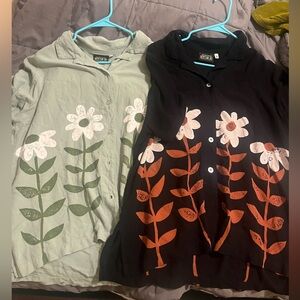 Big Bud Press Flower Button Downs 2 bundle